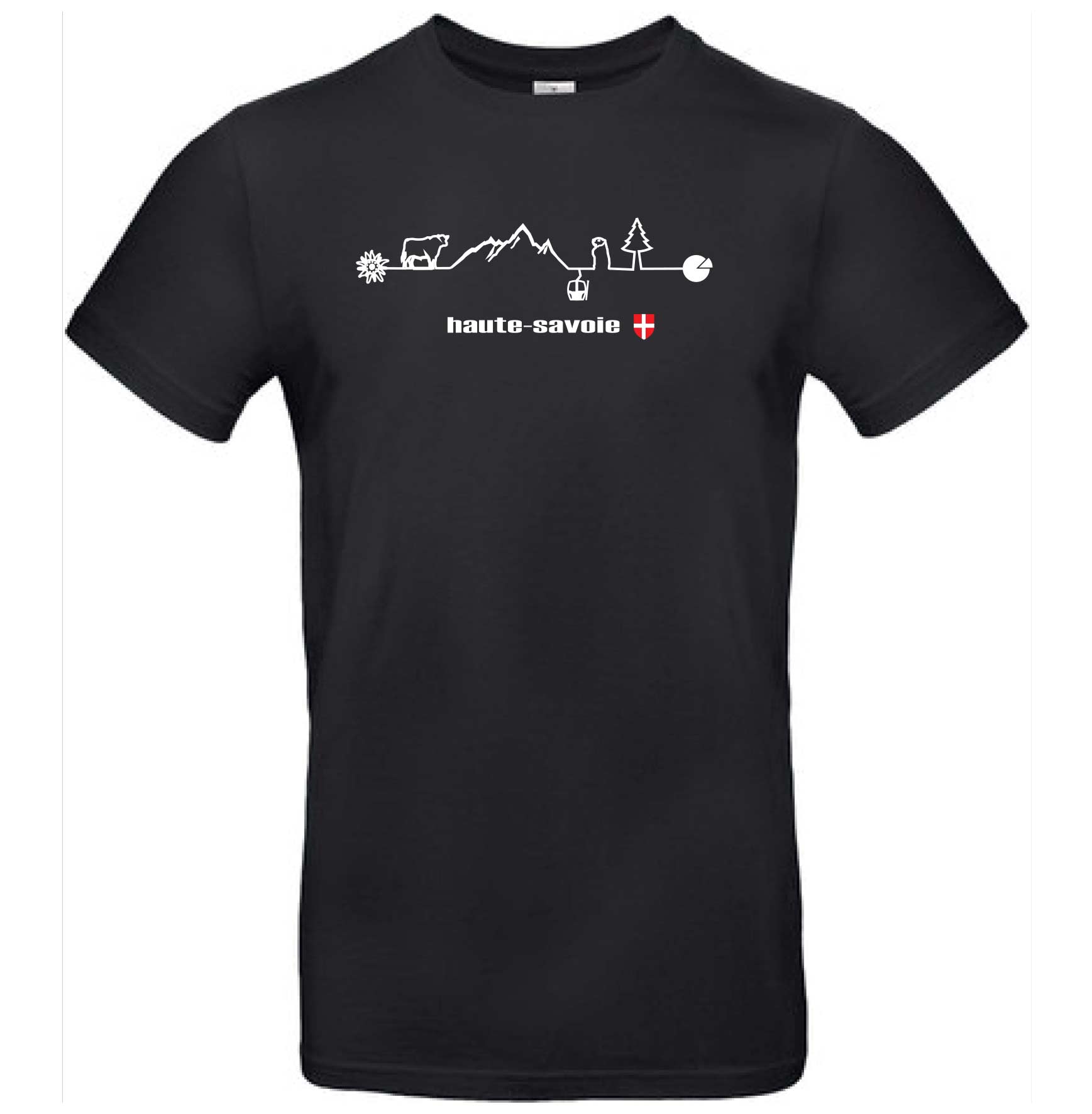 Tee shirt 100 coton homme noir rsimpression – RS Impression