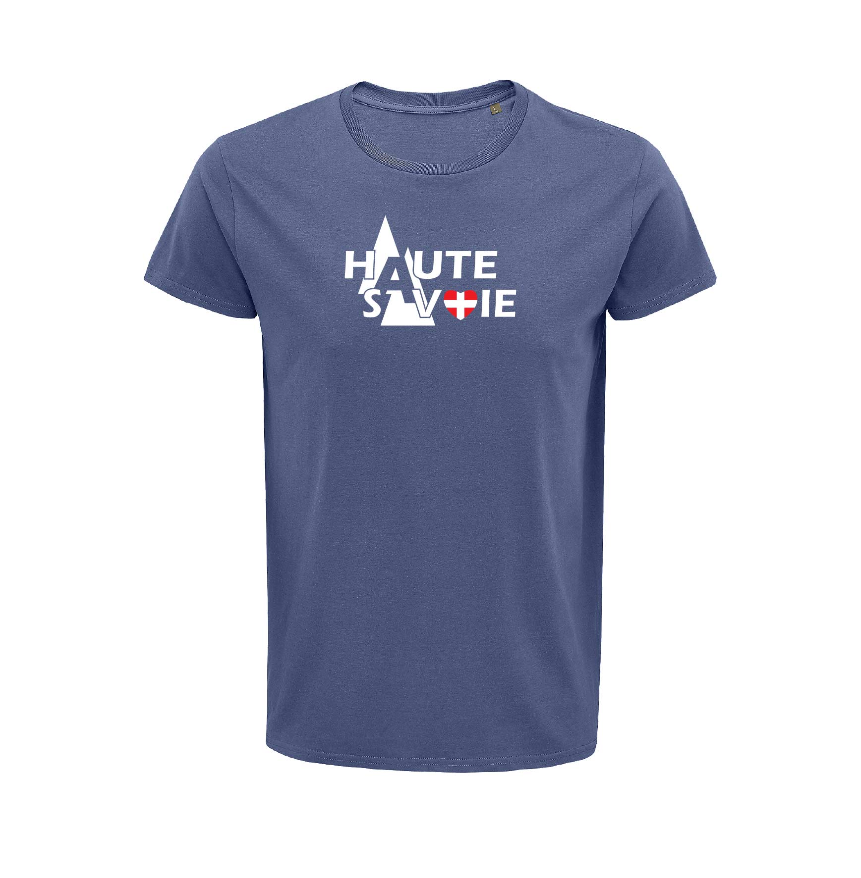 Tee shirt 100 coton issu de lagriculture biologique bleu denim homme rsimpression – RS Impression